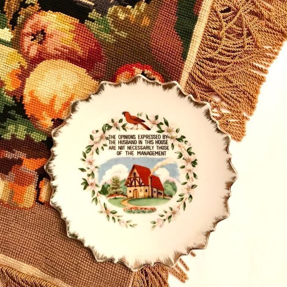 Vintage Plate, Decorative, Marriage Humour, 7.5" - Picture 3 of 9